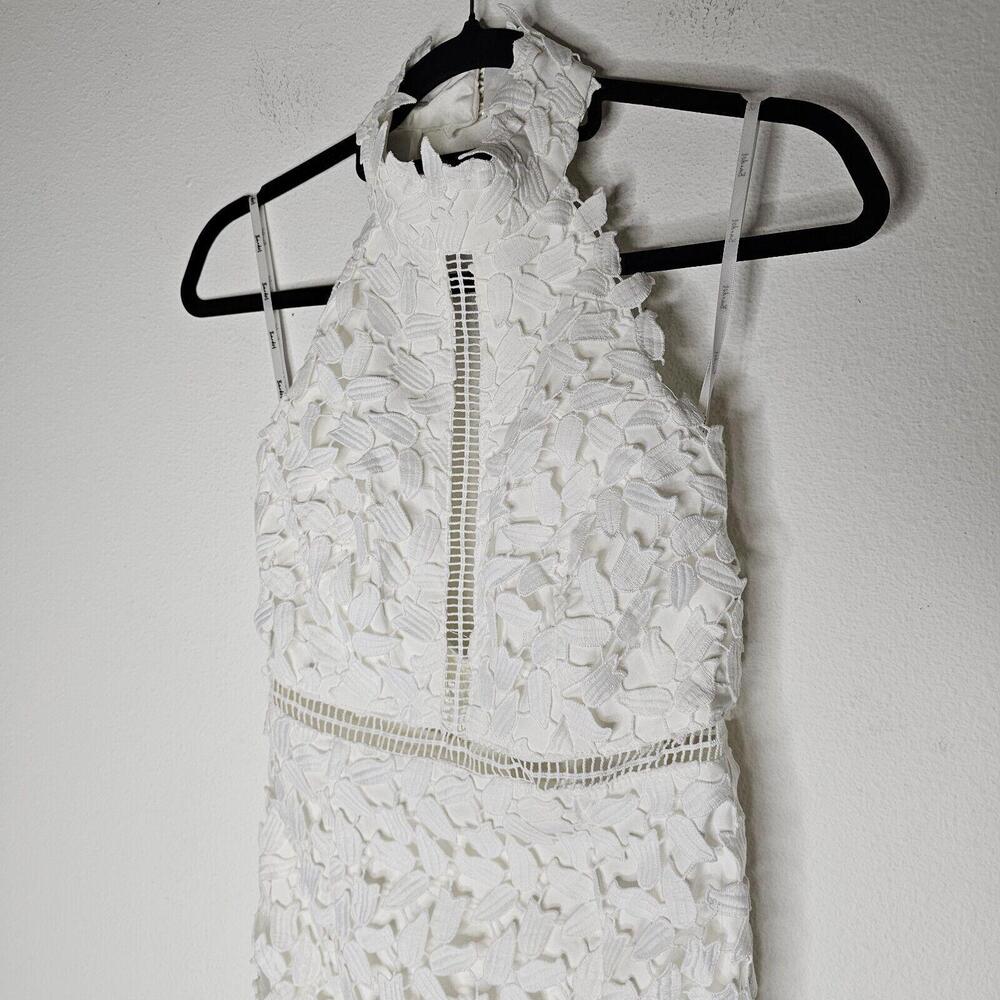NWT Bardot Women's Ivory/High Neck Lace Shear, Gemma Dress Size XS(4) - Picture 3 of 13